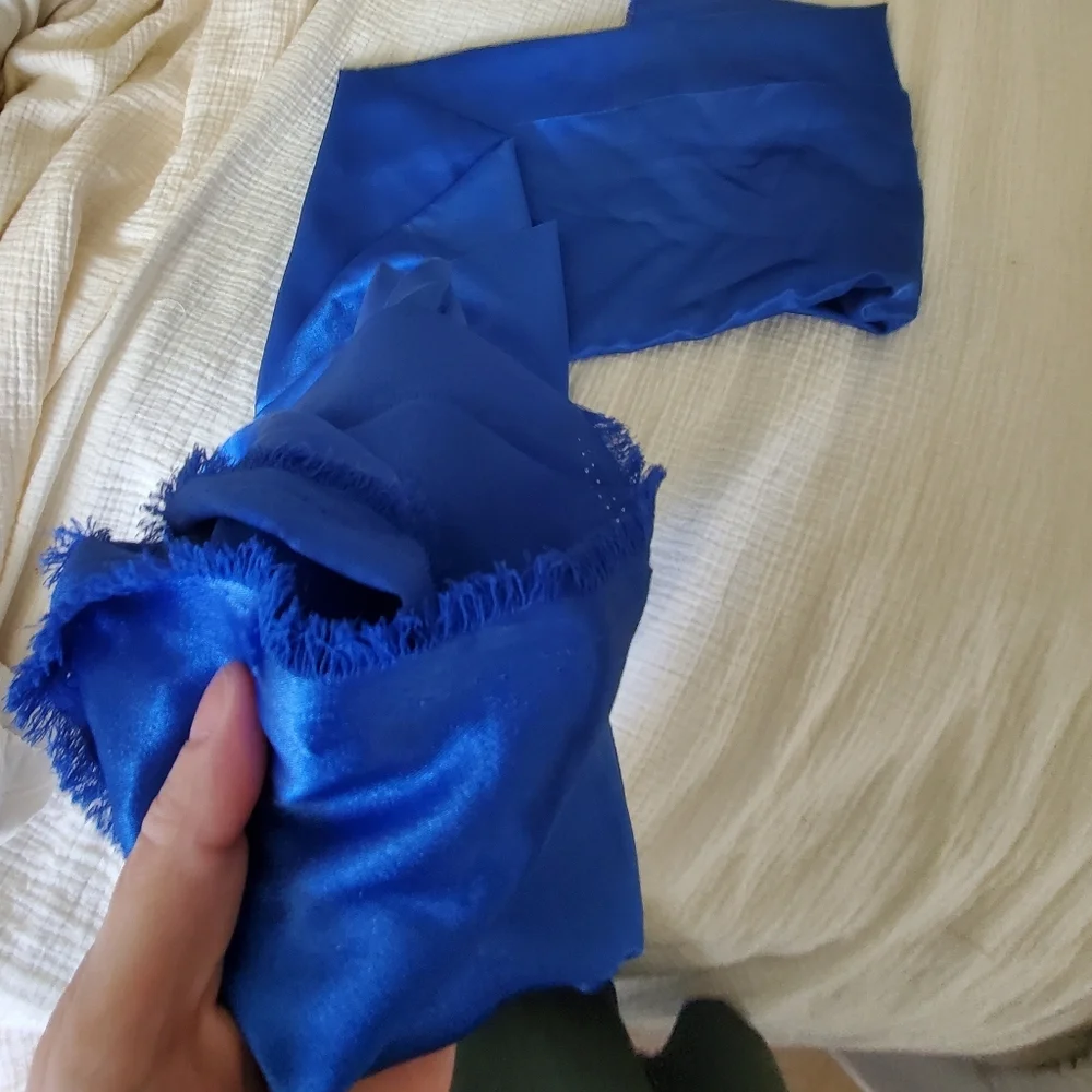 💎$3 WITH BUNDLE💎 Royal Blue Satin Fabric